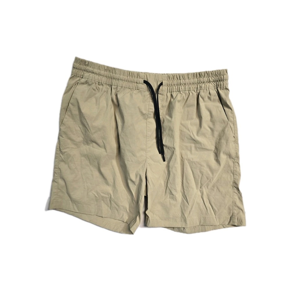 Stylus Men's Beige Athletic Shorts 3XL Drawstring Zipper Rear Pocket
